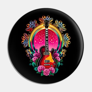 Electric guitar rainbow tattoo 19 Pin