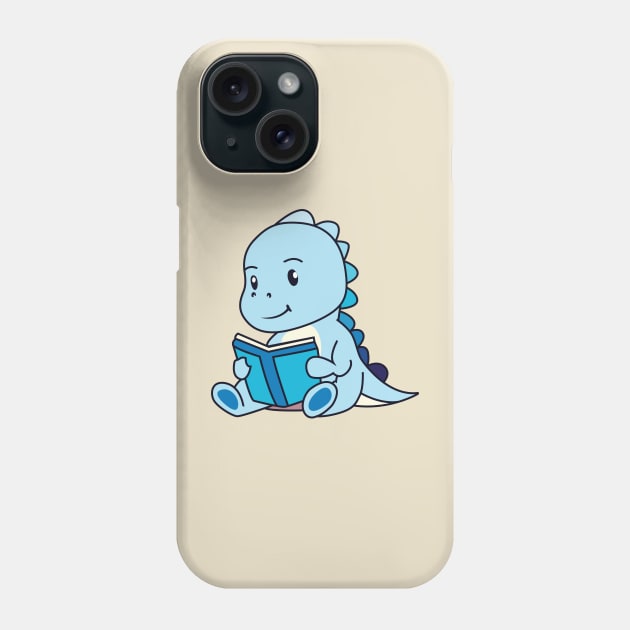 Cute Blue Dinosaur Phone Case by Kawaii Bomb