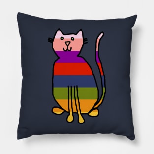 Rainbow Cat Pillow