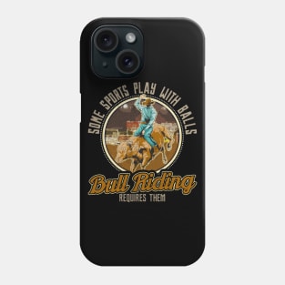 Bull Riding Rodeo Cowboy Western Country Wild Retro Phone Case