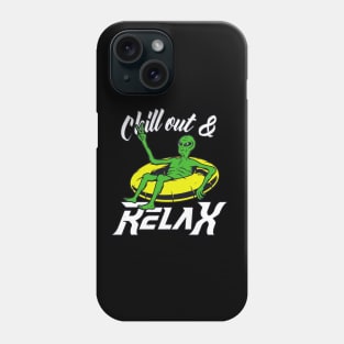 Chill out & relax Alien Vacation Phone Case