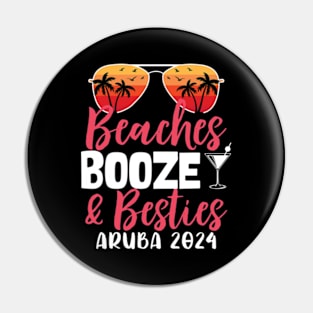 Girls Trip Beaches Booze and Besties Aruba 2024 Pin