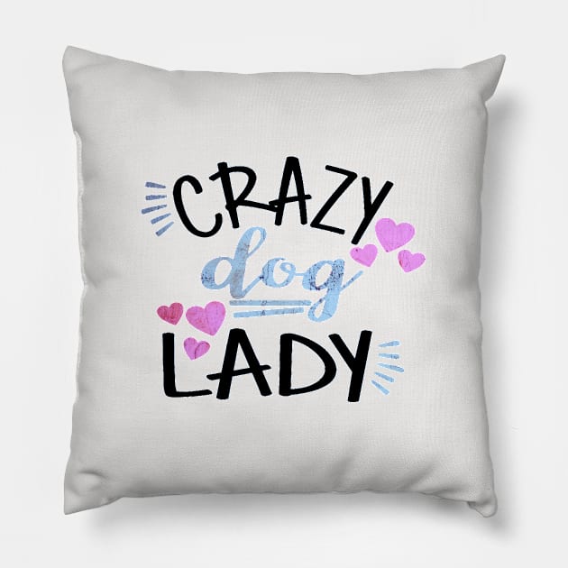 Crazy dog lady Pillow by artsytee