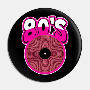 PINK Vinyl 1980 Retro Pin