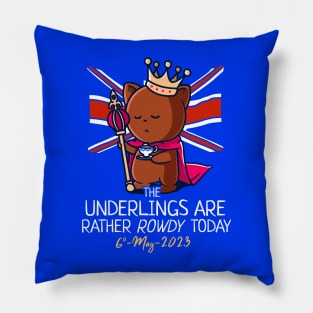 King Charles III Coronation Street Party Rowdy Underlings Pillow