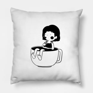 GIRL COFFEE MUG Pillow