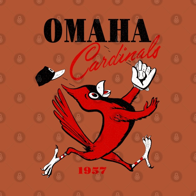 Retro Omaha Cardinal Baseball by LocalZonly