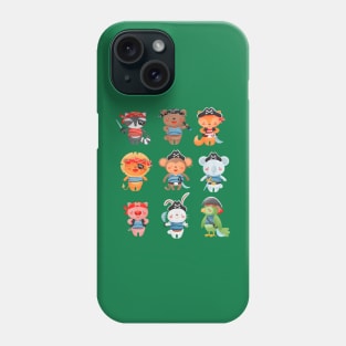 animal pirates cartoon Phone Case