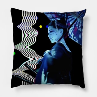 Cyberpunk Geisha Pillow