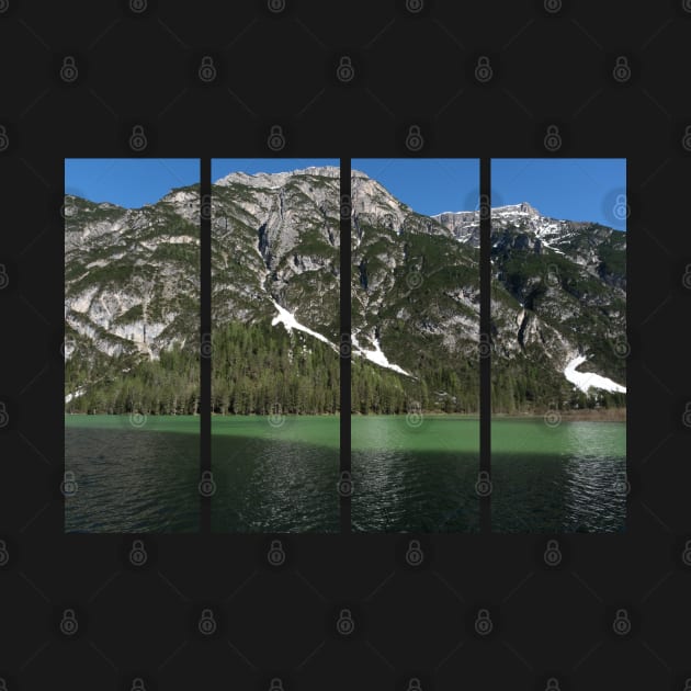 The fabulous alpine lake of Landro (Durrensee) in the Dolomites (Dobbiaco). Lovely place in the Italian Alps. Reflections in the water. Sunny spring day. Trentino Alto Adige by fabbroni-art