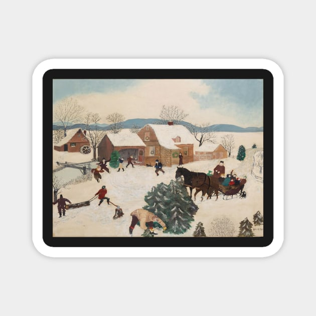 grandma moses Magnet by QualityArtFirst