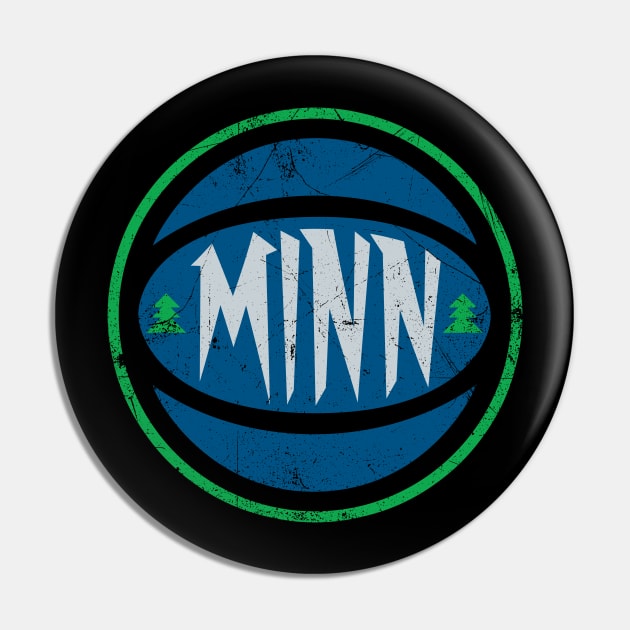 Minnesota Retro Ball - Black Pin by KFig21