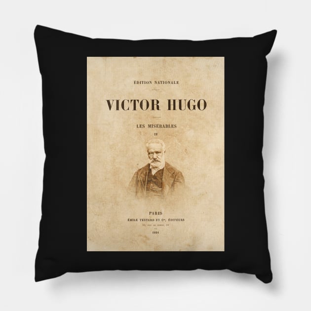 Victor Hugo - Les Miserables, book Pillow by Labonneepoque