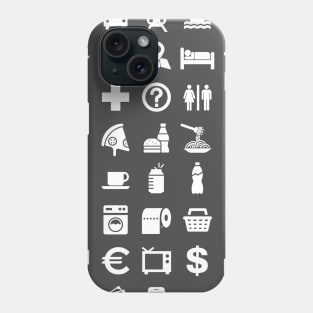 Travel TOURIST icons guide (b) Phone Case