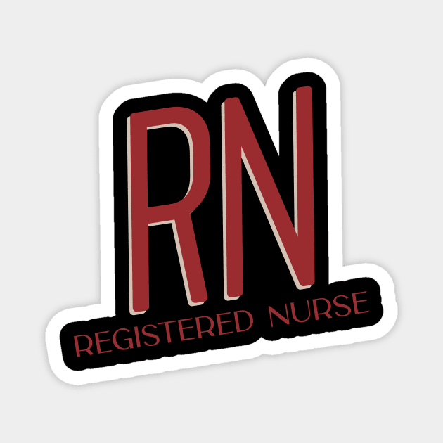 Red RN Magnet by midwifesmarket