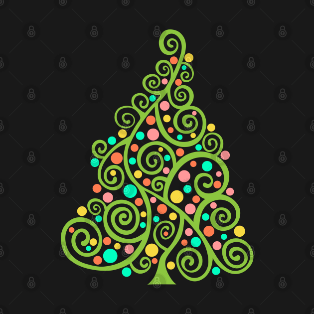 Doodle Christmas Tree-Light Green, by Designs by Darrin