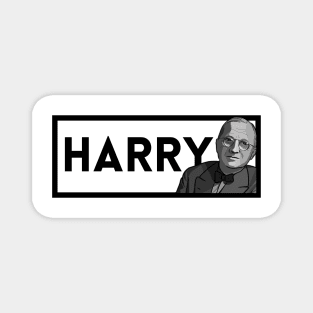 Harry: Black & White President Kennedy Portrait Magnet