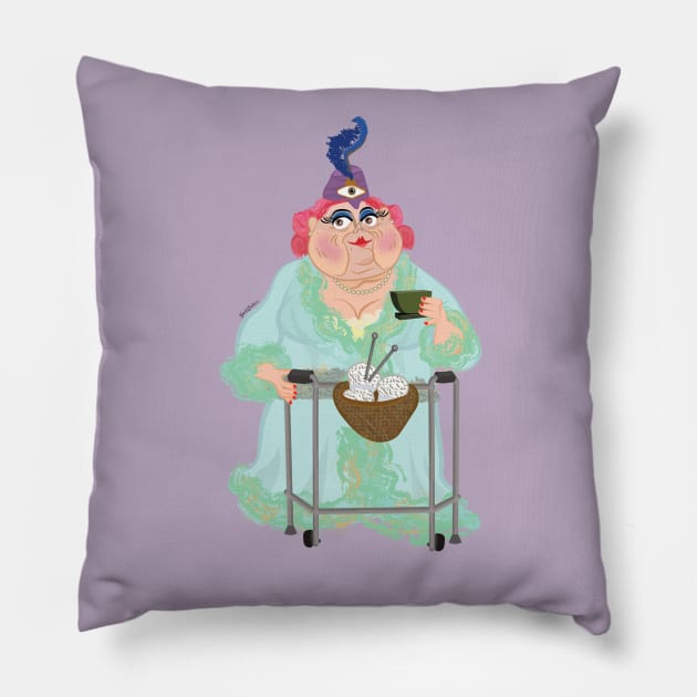 Miss Spink Pillow by Frannotated