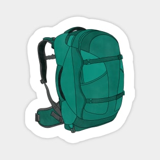 Travel Backpacking Backpack Drawing Magnet