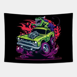 Monster Hot Rod Racing Rat Street Racer Retro Design Tapestry