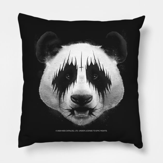 KISS Rock Music Panda Pillow by Evoke Collective