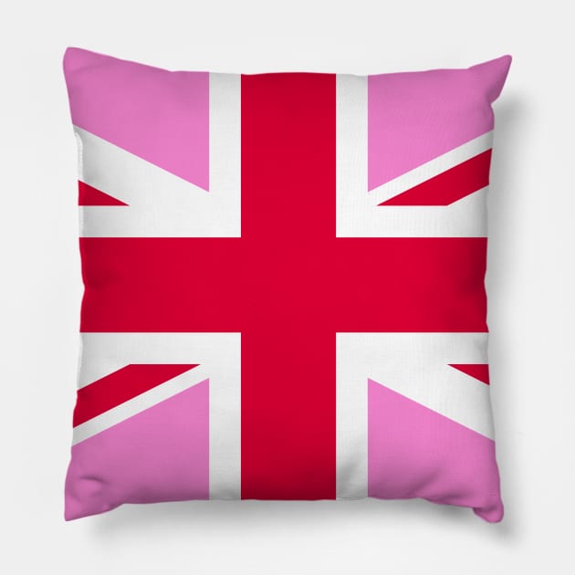 Pink Union Jack Pillow by sovereign120