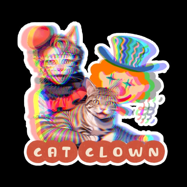 Cat Clown,Cat Joker,Cat Miaw Lover by LycheeDesign