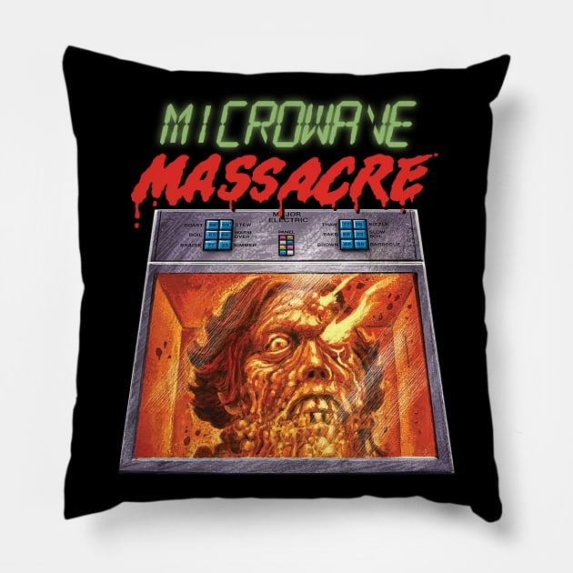 Microwave Massacre ))(( Cult Classic Comedy Horror Fan Art Pillow by darklordpug