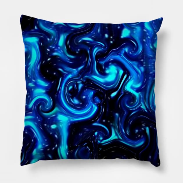 Science fiction abstract colorama Pillow by COLORAMA