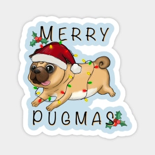 Merry Pugmas Cute Christmas Pun, Gift for Pug Dog Owner Magnet