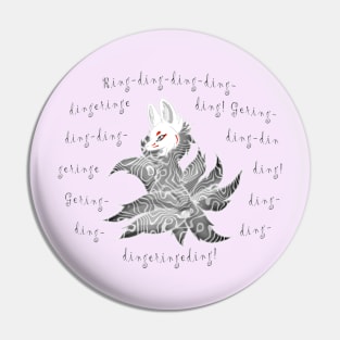 What does kitsune say? for light background Pin