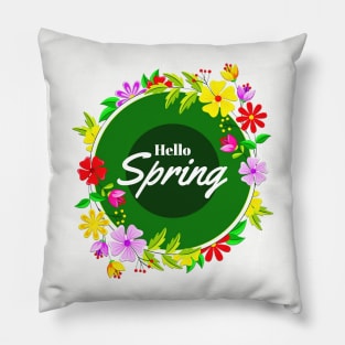 Spring into Style with our Hello Spring Floral Design Pillow