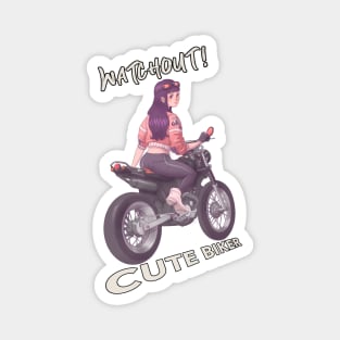 Cute Girl on Motorbike Magnet