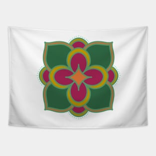 Green Floral by Niibidoon Tapestry