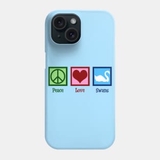 Peace Love Swans Phone Case