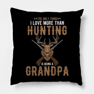 Deer Hunting Grandpa Hunter Gift Idea Pillow