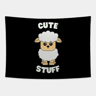 Cute Stuff Sheep Furry Eyes Adorable Tapestry