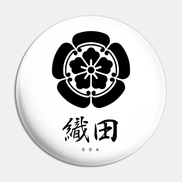 Oda Clan Family Crest Kamon - Black Version Pin by Reyners