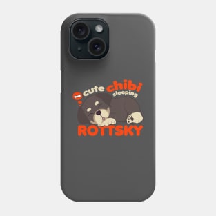 Cute Chibi Sleeping Rottsky Phone Case