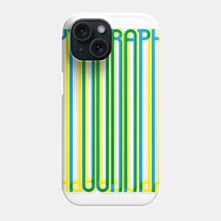 Tall Typography (Blue Yellow Green) Phone Case