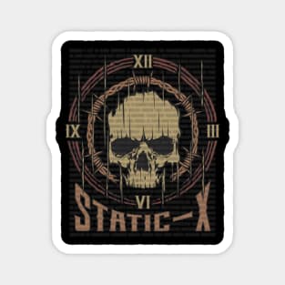 Static-X Vintage Skull Magnet