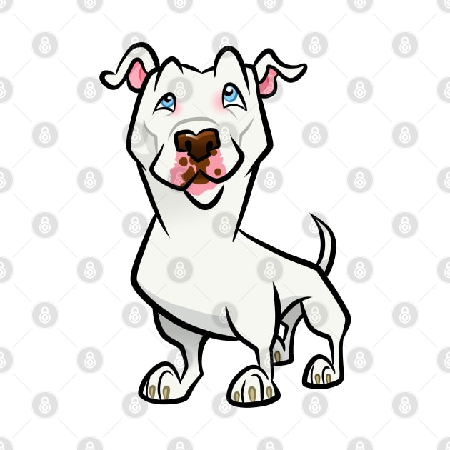 White Pit Bull by binarygod