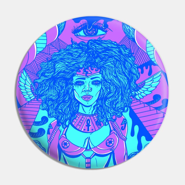 Blue Kemet Warrior Pin by kenallouis