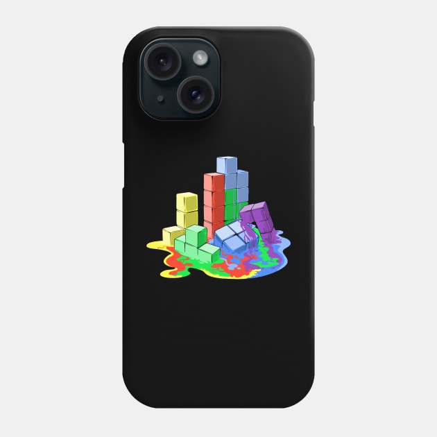 Melting Blocks Phone Case by Zascanauta