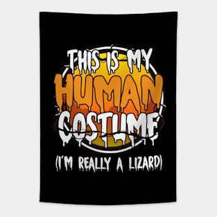 This Is My Human Costume I'm Really A Lizard Funny Lazy Halloween Costume Last Minute Halloween Costume Halloween 2021 Gift Tapestry