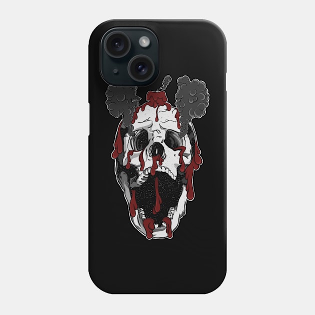 Screaming Skull with Melting Wax Phone Case by TDANIELSART 