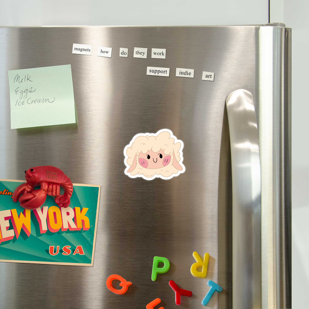 Cute Pink Sheep Lover by Lapiiin's Cute Sticker