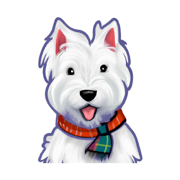 Cute West Highland White Terrier Drawing by Play Zoo