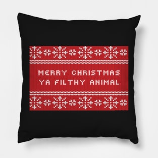 Merry Christmas Ya Flithy Animal Pillow