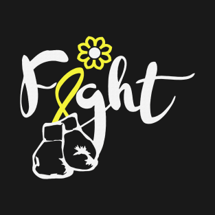 Fight Faith Hope Cure Support Hydrocephalus Awareness Yellow Ribbon Warrior T-Shirt